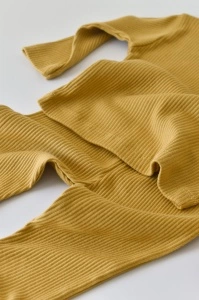 Set bluzita cu maneca lunga si pantaloni lungi din bumbac organic si modal - Sofran BabyCosy (Marime: 6-9 luni) - Img 3