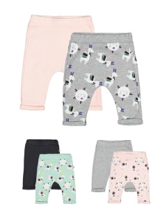 Set de 2 perechi de pantaloni Lame pentru bebelusi, Tongs baby (Culoare: Somon, Marime: 6-9 luni) - Img 2