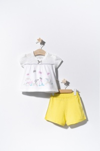 Compleu 2 piese cu pisicute pentru bebelusi, Tongs baby (Culoare: Rosu, Marime: 6-9 luni) - Img 3