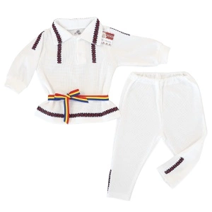 Costum national din 2 piese - unt (Bumbac 100%, semisubtire)piqe