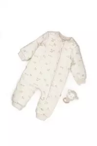 Salopeta cu fermoar, Lamb, BabyCosy, 100% bumbac organic (Marime: 6-12 Luni)