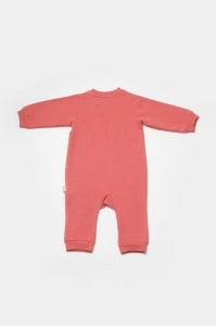 Salopeta cu fermoar, Two thread, BabyCosy, 100% bumbac organic, Rose (Marime: 12-18 Luni) - Img 2