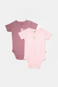 Set 2 body Bamboo,roz, BabyCosy, 50% bumbac+50%bambus (Marime: 12-18 Luni) - Img 3