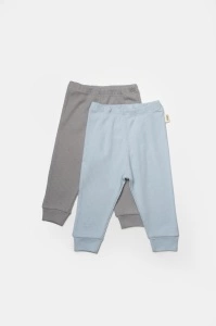 Set 2 pantaloni Bamboo, bleu, BabyCosy, 50%bumbac+50% bambus (Marime: 3-6 Luni) - Img 2