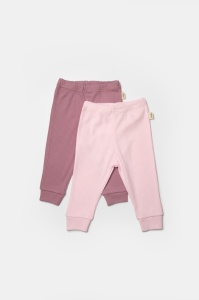 Set 2 pantaloni Bamboo, roz, BabyCosy, 50%bumbac+50% bambus (Marime: 3-6 Luni) - Img 2