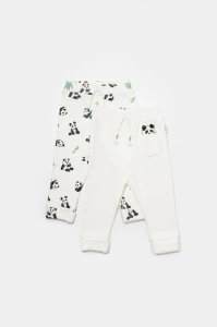 Set 2 pantaloni Panda, BabyCosy, 50%bumbac+50% bambus (Marime: 3-6 Luni) - Img 2