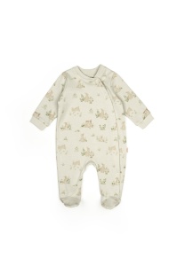 Set 2 salopete Rabbit, 100%bumbac organic, BabyCosy (Marime: 6-9 luni) - Img 3