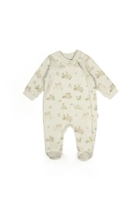 Set 2 salopete Rabbit, 100%bumbac organic, BabyCosy (Marime: 6-9 luni) - Img 3