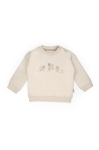 Set bluzita cu imprimeu si pantalon, Lamb, BabyCosy, 100%bumbac organic (Marime: 3-6 Luni) - Img 3