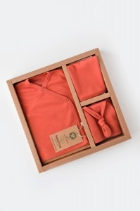 Set de 5 piese pentru nou nascut - 100% bumbac organic - Scortisoara, BabyCosy - Img 3