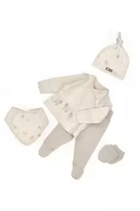 Set de 5 piese pentru nou nascut, Lamb, BabyCosy - Img 3