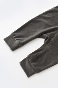 Salopeta cu maneca lunga si fermoar din 80%bumbac organic si 20% poliester - Antracit, BabyCosy (Marime: 18-24 Luni) - Img 3