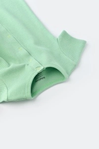 Salopeta cu pantaloni scurti - 100% bumbac organic - Mint, BabyCosy (Marime: 6-9 luni) - Img 3