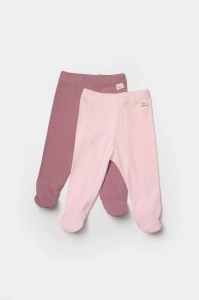 Set 2 pantaloni cu botosei Bamboo, roz, BabyCosy, 50%bumbac+50% bambus (Marime: 6-9 luni) - Img 2