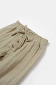 Set bluza si pantaloni, Winter muselin, 100% bumbac - Verde, BabyCosy (Marime: 18-24 Luni) - Img 3