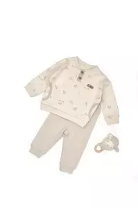 Set bluzita cu pantalon, Lamb, BabyCosy, 100%bumbac organic (Marime: 6-9 luni)