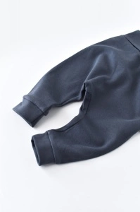 Pantaloni Bebe Unisex din bumbac organic Bleumarin BabyCosy (Marime: 3-6 Luni) - Img 2