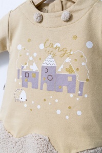 Rochita cu volan pentru fetite Fun Penguin, Tongs baby (Culoare: Gri, Marime: 9-12 luni) - Img 3