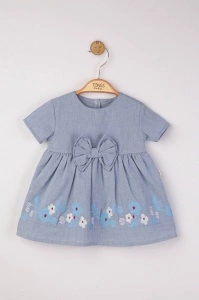 Rochita eleganta cu broderie pentru fetite, Tongs baby (Culoare: Albastru, Marime: 24-36 luni) - Img 3