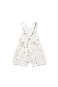Salopeta cu palariuta TeddyBear, BabyCosy, 100% bumbac organic (Marime: 3-6 Luni) - Img 3
