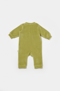 Salopeta Elefant cu maneca lunga din 80%bumbac organic si 20% poliester - Verde, BabyCosy (Marime: 18-24 Luni) - Img 3