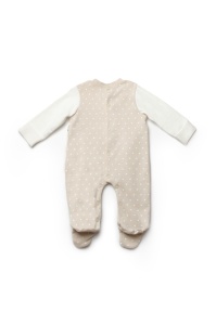 Salopeta eleganta TeddyBear, BabyCosy, 100% bumbac organic (Marime: 6-9 luni) - Img 2