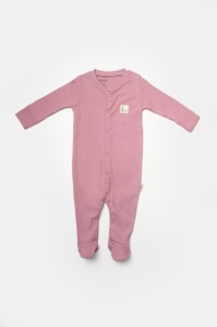 Set 2 salopete lungi Bamboo, roz, BabyCosy, 50%bumbac+50% bambus (Marime: 6-9 luni) - Img 2