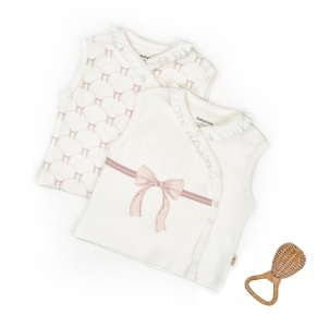 Set 2 vestute pentru bebelusi, powder, BabyCosy Organic Wear (Marime: 12-18 Luni)