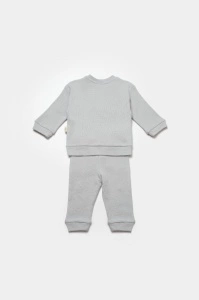 Set bluzita cu pantalon Lion, gri, BabyCosy, 100%bumbac (Marime: 6-9 luni) - Img 3