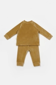 Set bluzita si pantaloni Elefant, 80%bumbac organic si 20% poliester - Mustar, BabyCosy (Marime: 18-24 Luni) - Img 3