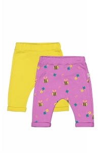 Set de 2 perechi de pantaloni Albinute pentru bebelusi, Tongs baby (Culoare: Portocaliu, Marime: 9-12 luni) - Img 3
