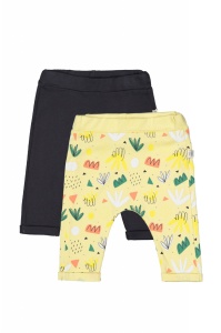 Set de 2 perechi de pantaloni Frunze pentru bebelusi, Tongs baby (Culoare: Roz, Marime: 12-18 Luni) - Img 3