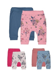 Set de 2 perechi de pantaloni Savana pentru bebelusi, Tongs baby (Culoare: Roz, Marime: 9-12 luni) - Img 2