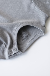 Body din bumbac organic Gri BabyCosy (Marime: 3-6 Luni) - Img 3