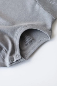 Body din bumbac organic Gri BabyCosy (Marime: 3-6 Luni) - Img 3