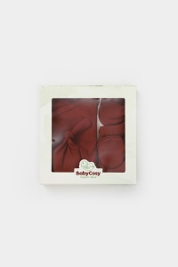 Cutie 4 piese pentru nou nascut - 100% bumbac organic - Caramiziu, BabyCosy