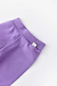 Pantaloni cu Botosei - Bumbac organic Mov BabyCosy (Marime: 6-9 luni) - Img 2