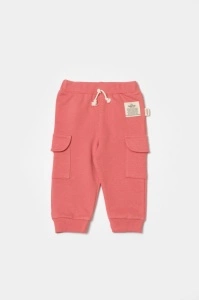 Pantaloni cu buzunare laterale, Two thread, 100%bumbac organic - Rose, BabyCosy (Marime: 6-9 luni) - Img 3