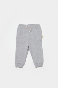 Pantaloni lungi, Two thread, 100%bumbac organic - Gri, BabyCosy (Marime: 9-12 luni) - Img 3