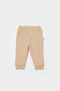 Pantaloni lungi, Two thread, 100%bumbac organic - Stone, BabyCosy (Marime: 9-12 luni) - Img 3
