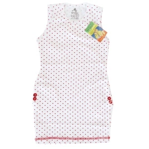 Rochiță fără mâneci, cu buzunare, elastica (Bumbac 95% + Lycra 5%)