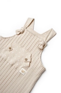 Salopeta cu bretele TeddyBear, BabyCosy, 100% bumbac organic (Marime: 18-24 Luni) - Img 3