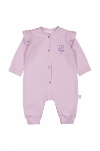 Salopeta cu maneca lunga si volanas nou nascut LILA, Tongs baby (Marime: 3-6 Luni)