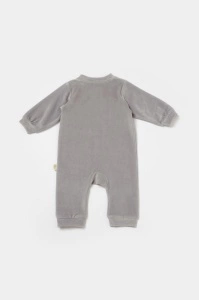 Salopeta Elefant cu maneca lunga din 80%bumbac organic si 20% poliester - Gri, BabyCosy (Marime: 12-18 Luni) - Img 3