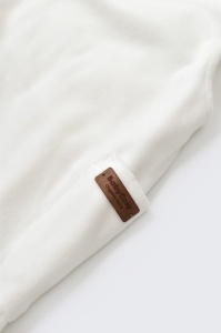 Salopeta Velvet cu bretele din 80%bumbac organic si 20% poliester - Ecru, BabyCosy (Marime: 12-18 Luni) - Img 3