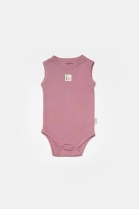 Set 2 body-uri fara maneci Bamboo, roz, BabyCosy, 50% bambus+50% bumbac (Marime: 3-6 Luni) - Img 3