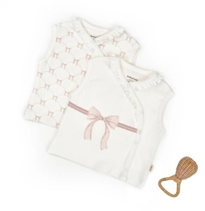 Set 2 vestute pentru bebelusi, powder, BabyCosy Organic Wear (Marime: 6-9 luni)