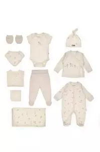 Set de 10 piese pentru nou nascut, 100% bumbac organic, Lamb, BabyCosy - Img 2