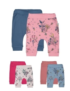 Set de 2 perechi de pantaloni Savana pentru bebelusi, Tongs baby (Marime: 3-6 Luni, Culoare: Somon) - Img 2