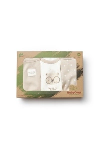 Set de 3 body TeddyBear, BabyCosy, 100% bumbac (Marime: 12-18 Luni)